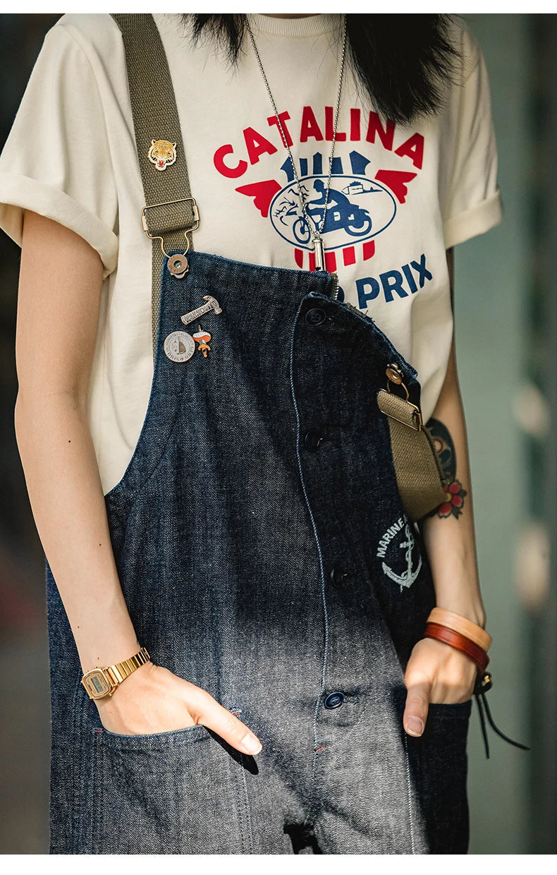 Unisex Vintage Denim Overalls | Stylish Baggy Jumpsuits for All