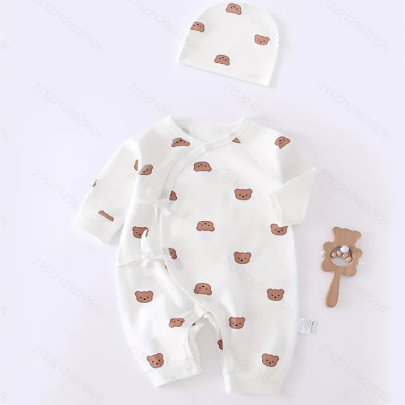 Cute Infant Baby Romper Jumpsuit with Hat | All Seasons Outfit