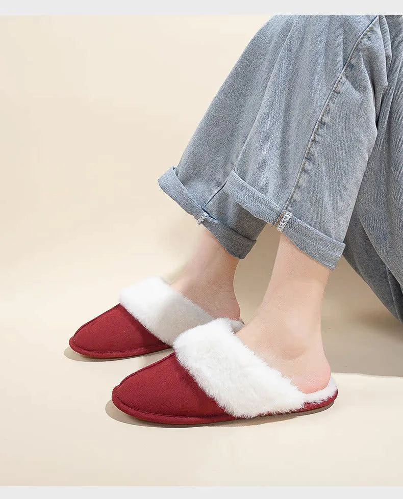 Cozy Women's Fuzzy Lined Indoor Slippers | Warm Anti-Slip Comfort