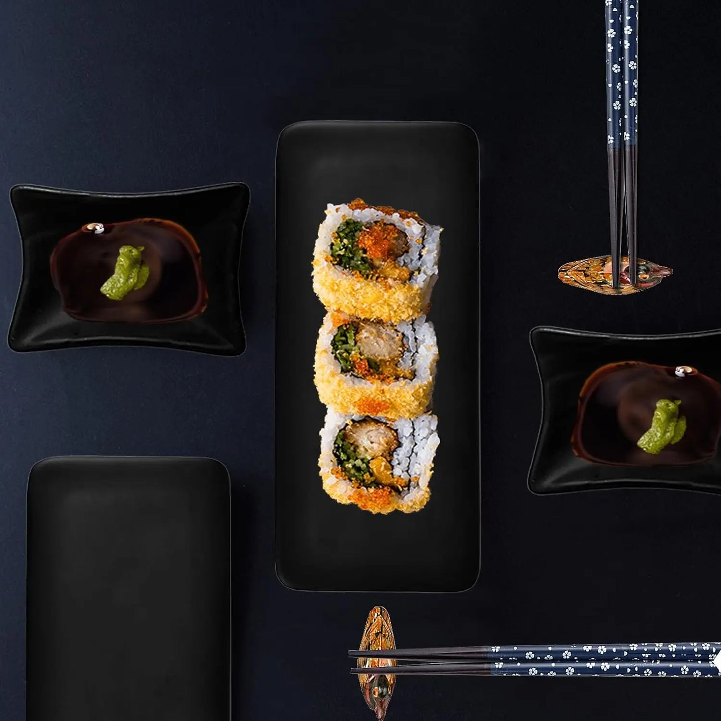 Japanese Style Ceramic Sushi Dinnerware Set | Elegant 8-Piece Set