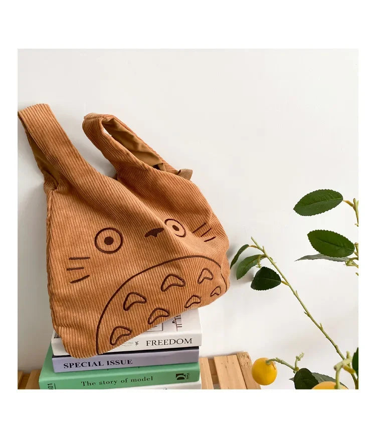 Women's Corduroy Shoulder Bag | Trendy Large Capacity Purse