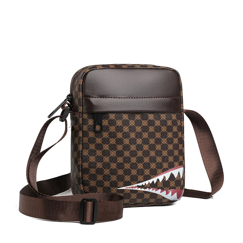 Unisex Retro Casual Check-Print Crossbody Bag | All-Season Carry