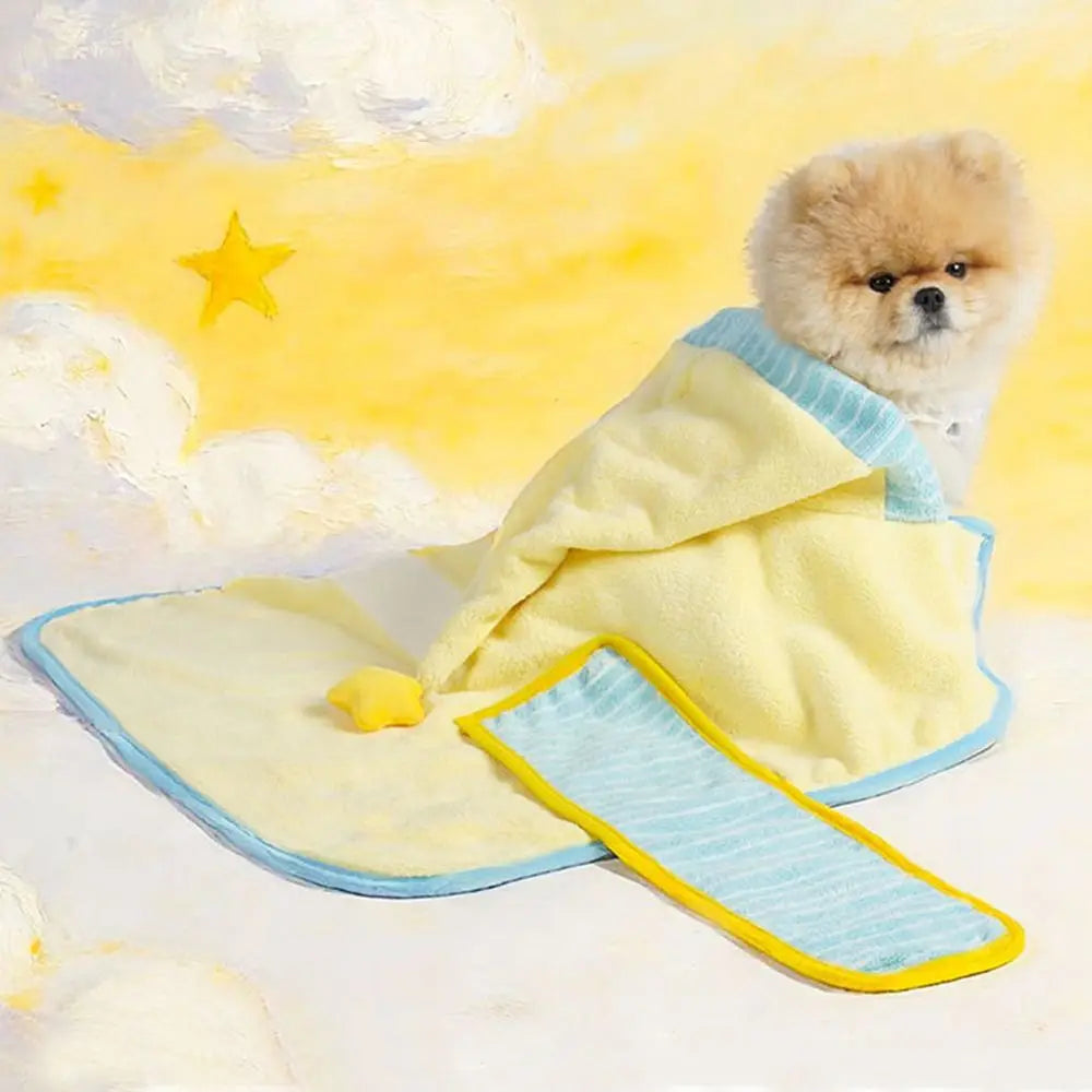 Cute Quick-Drying Dog Bathrobe | Absorbent Puppy Robe for Pets