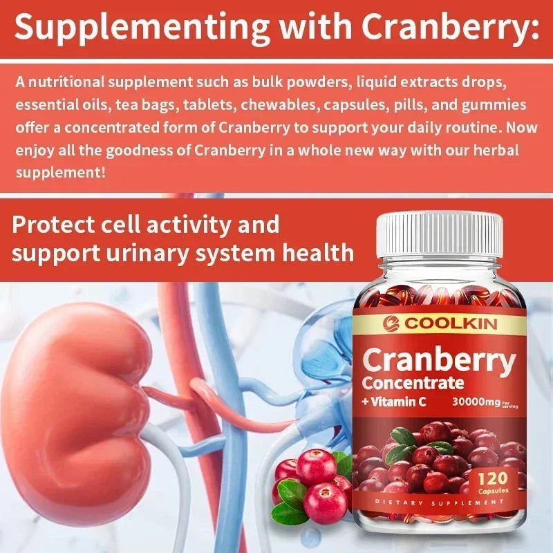 Cranberry Urinary Tract Cleanse Bladder Health Supplement