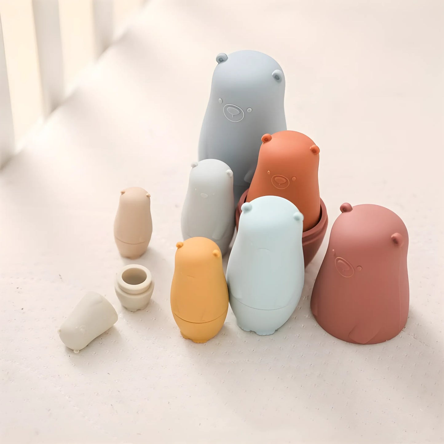 5pcs Silicone Stacking Puzzle Toys | Fun Nesting Toys for Kids