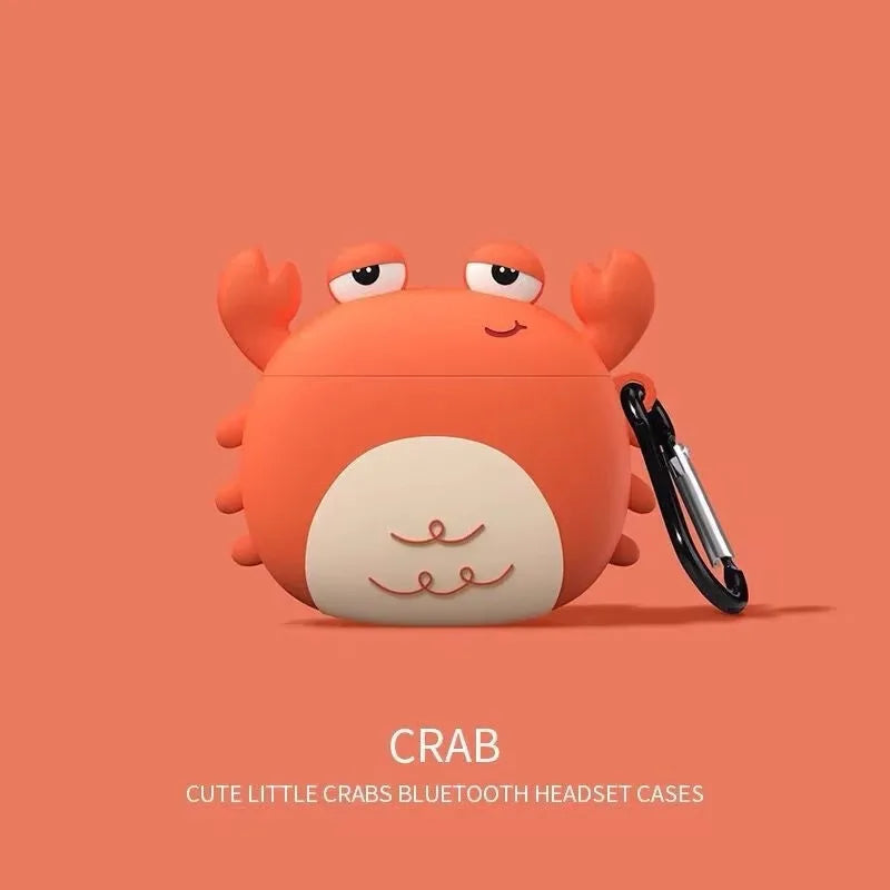 Cute Crab Silicone Earphone Case for AirPods | Fun & Protective Cover