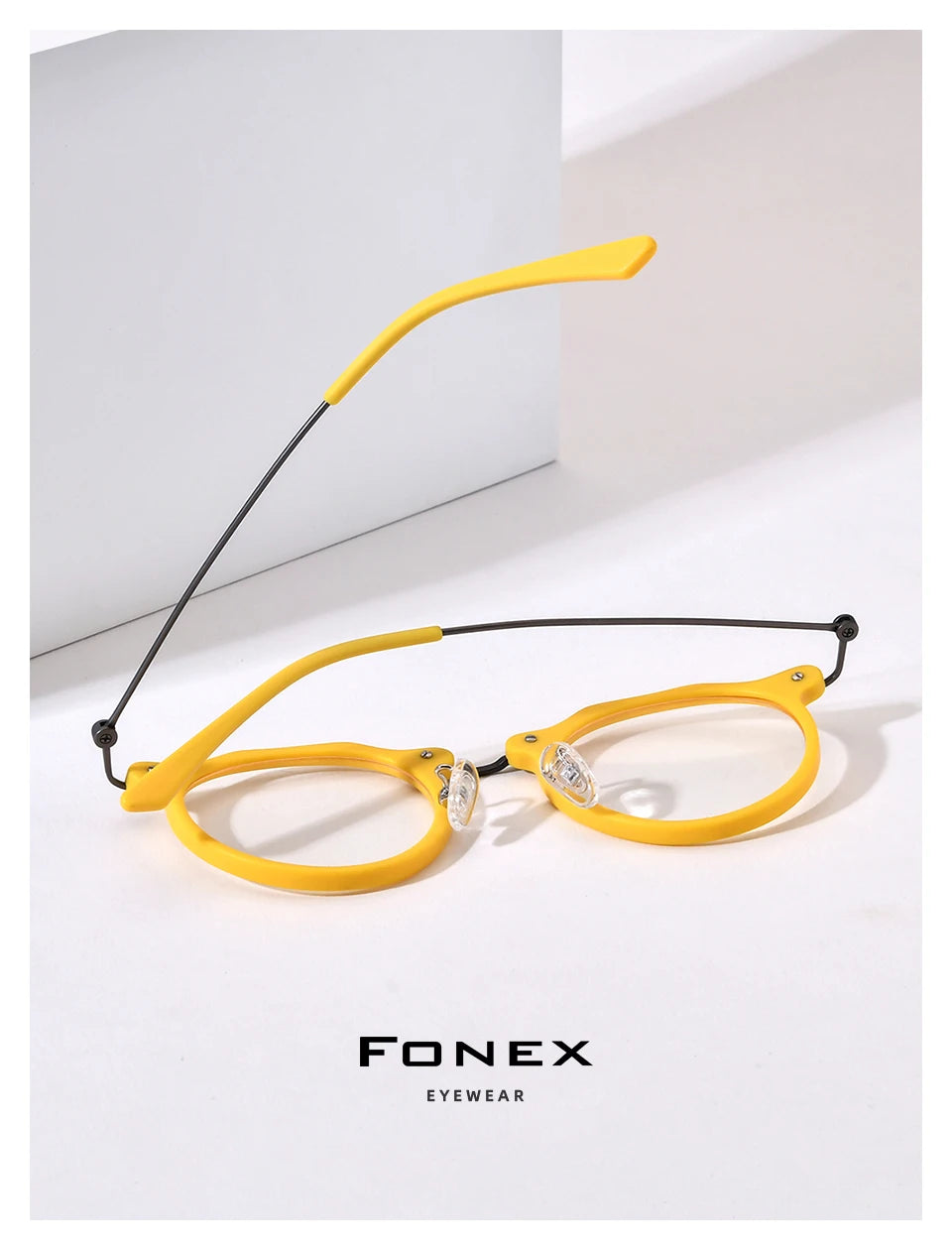 Monturas de gafas unisex cuadradas retro de titanio | Elegantes y duraderas