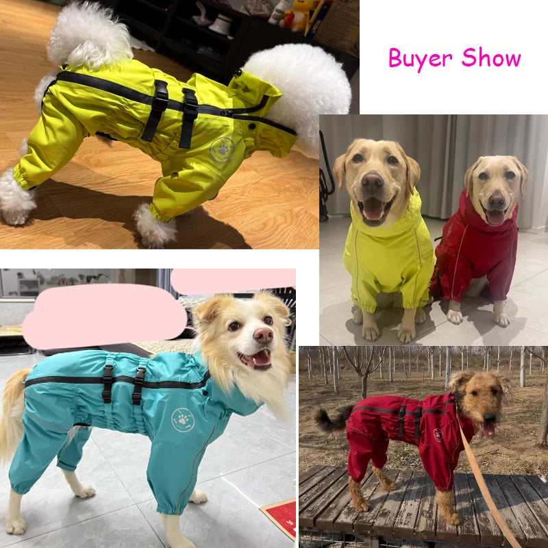 Waterproof Reflective Dog Raincoat | Adjustable Pet Jacket