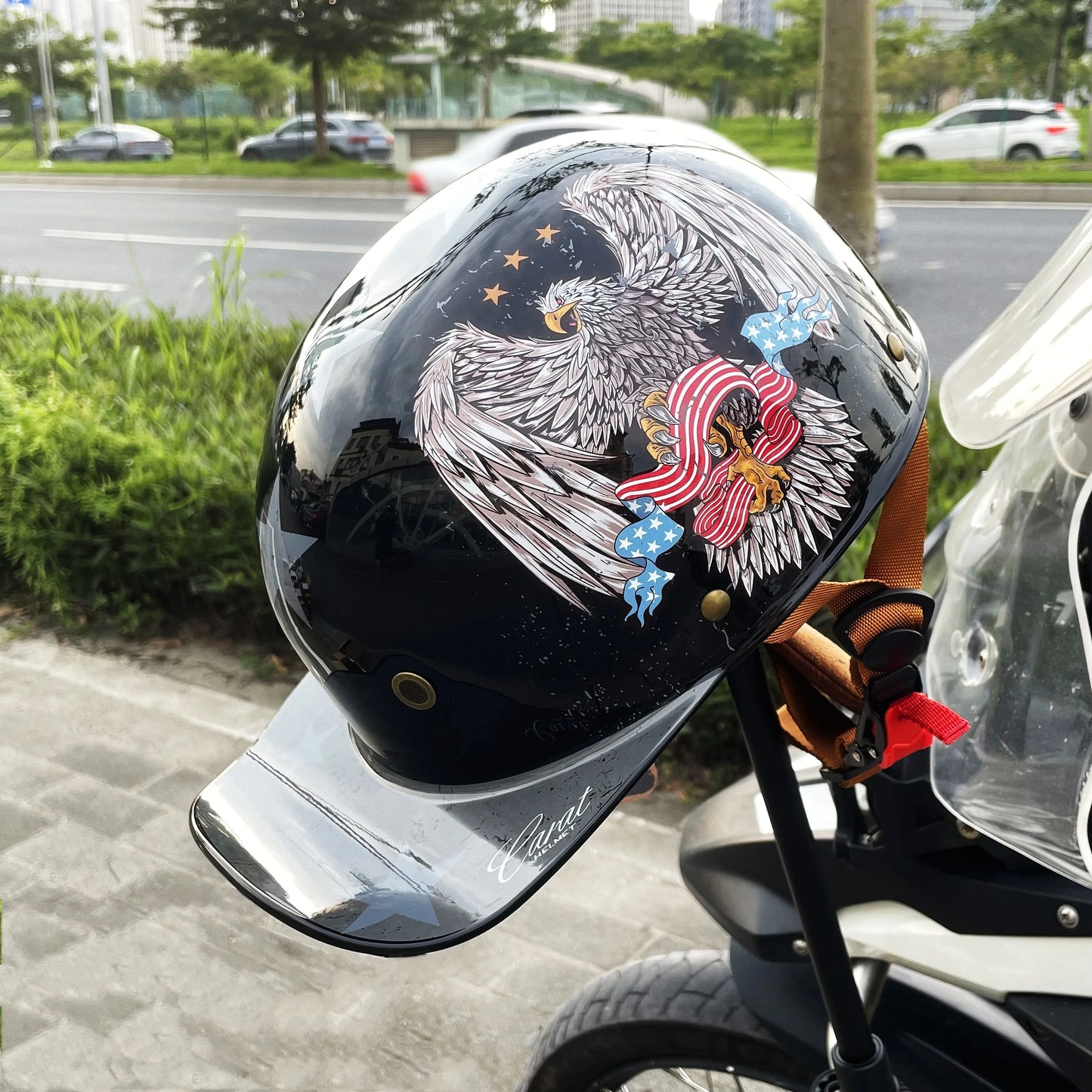 Lightweight Vintage Half Motorcycle Helmet | Stylish Protective Cap