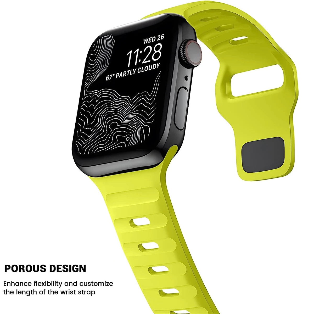 Flexible Silicone Sport Strap for Smartwatches | Comfort & Style