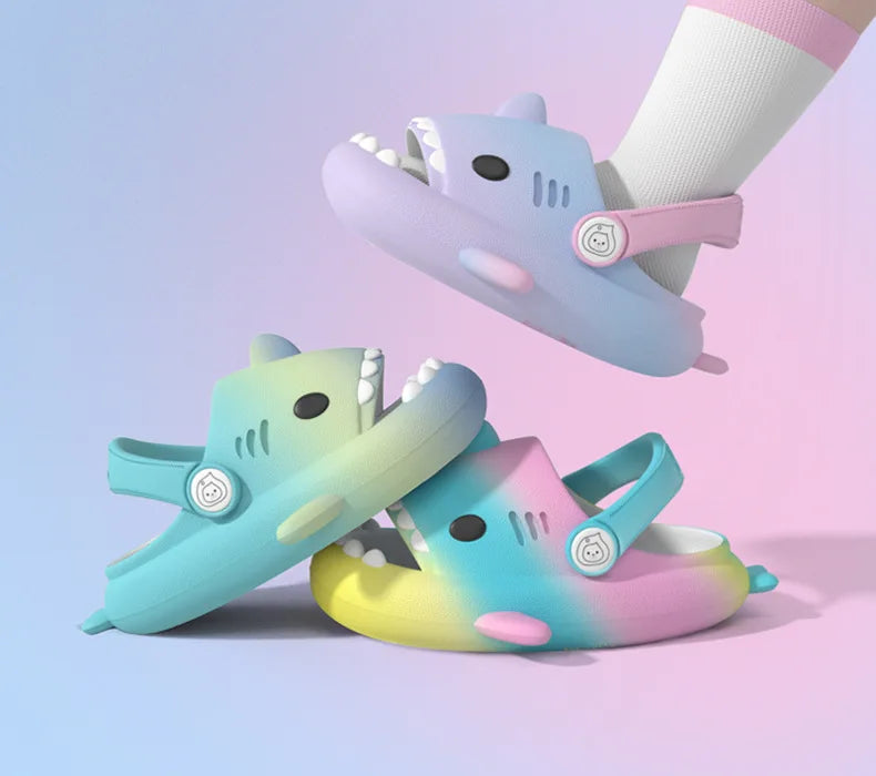 Kids Shark Slippers | Cartoon Non-slip Soft Sandals for Summer