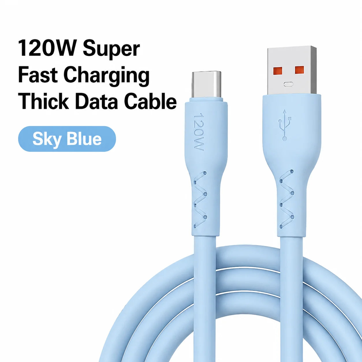 120W Super Fast Charging Cable | Durable USB A to USB C Cable
