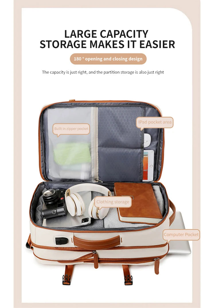 Unisex Large-Capacity Business & Travel Backpack - Stylish & Durable