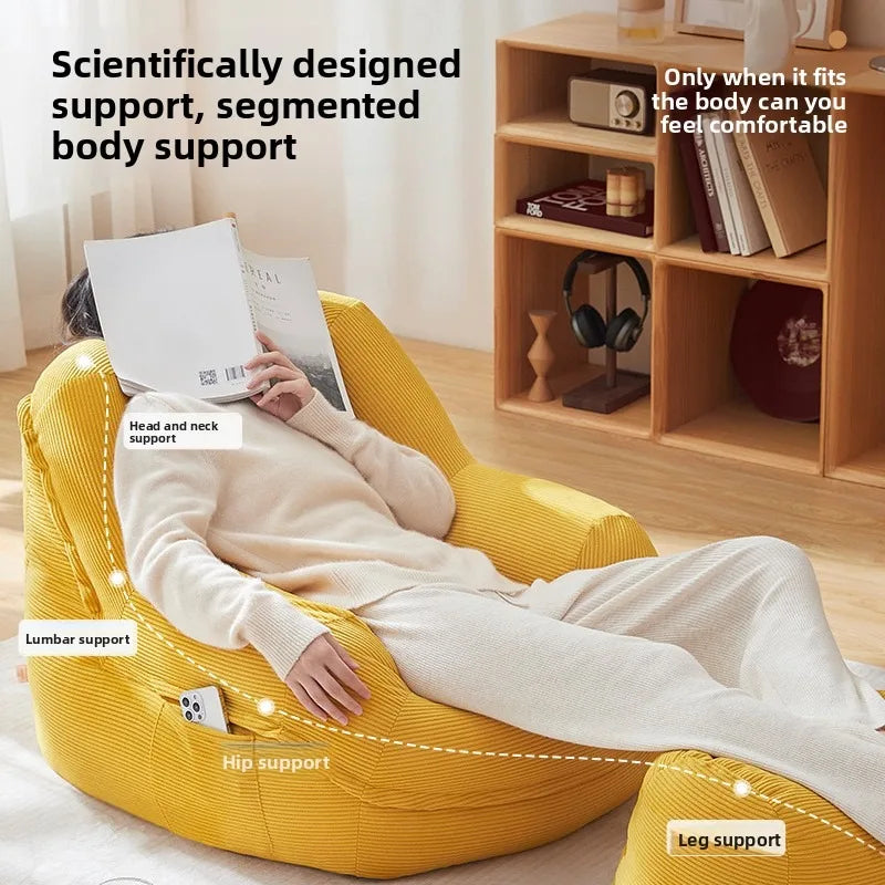 Cozy Lazy Sofa with Footstool | Perfect Winter Lounge Chair