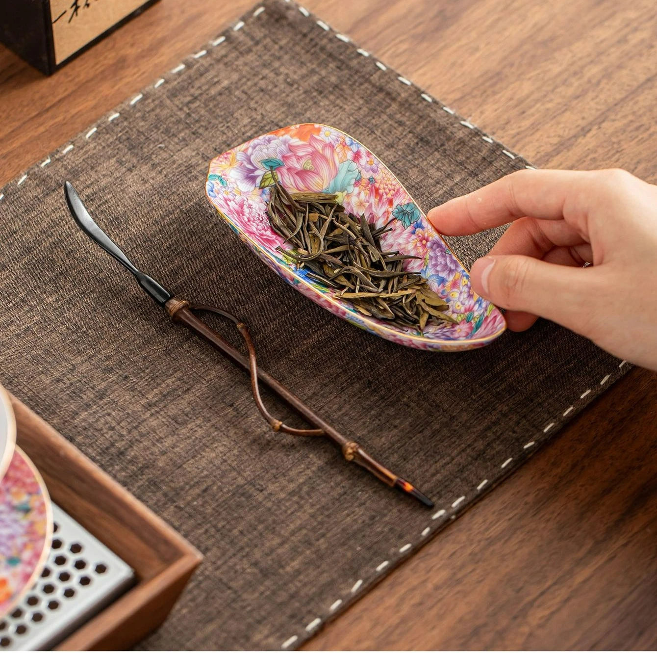 Cucharilla de Cerámica para Té y Café de Hojas Sueltas | Diseño Elegante