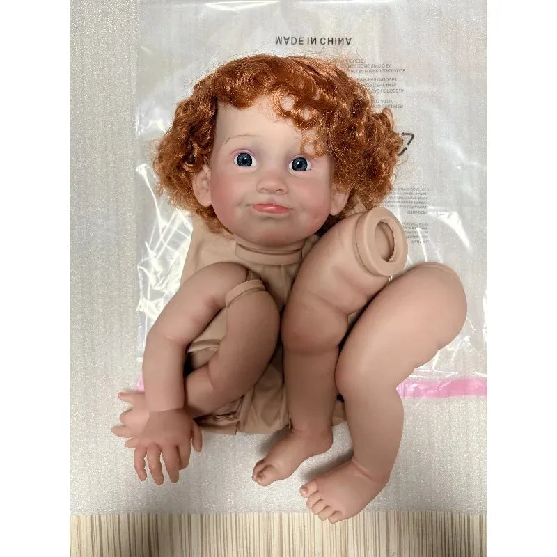 24 Inch Reborn Doll Kit | DIY Unassembled Baby Doll with Curly Hair