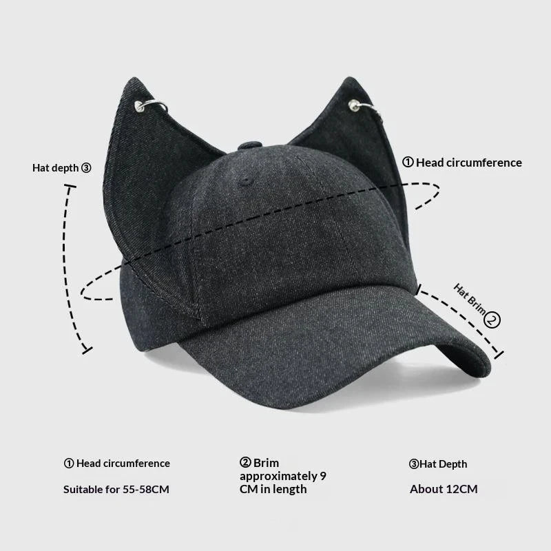 Unisex Fox Ears Baseball Cap | Trendy Hip Hop Sunshade Hat