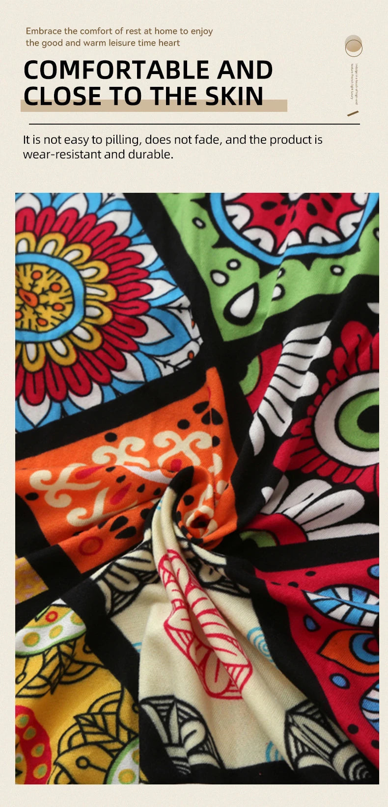 Printed Recliner Cover with Pockets | 4-Piece Furniture Protector