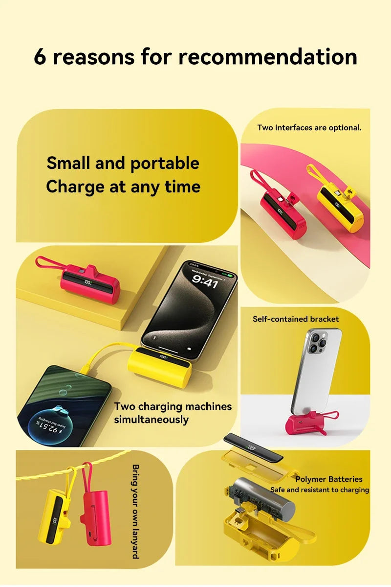 50000mAh Capsule Mobile Power Bank | Ultimate Portable Charger