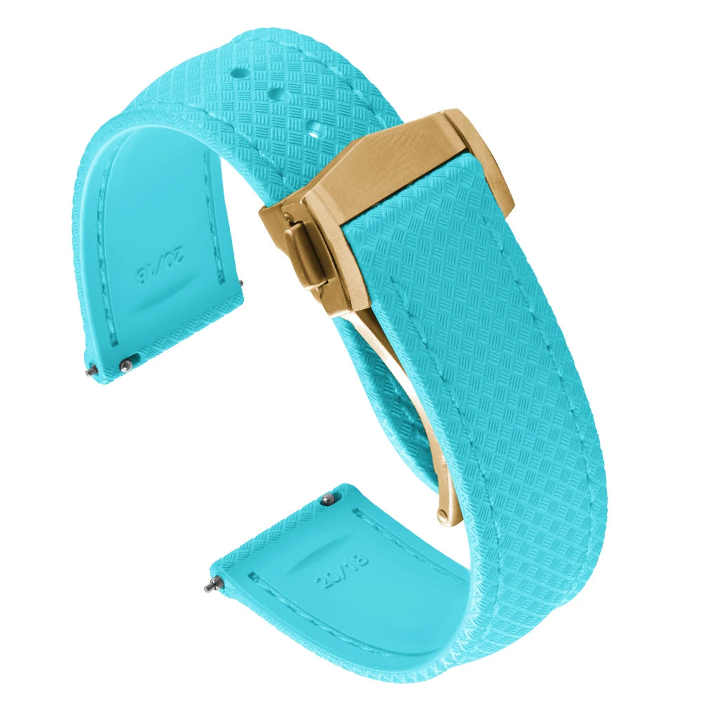 Universal Tropical FKM Rubber Watch Strap | Quick-Release Dive Bracelets