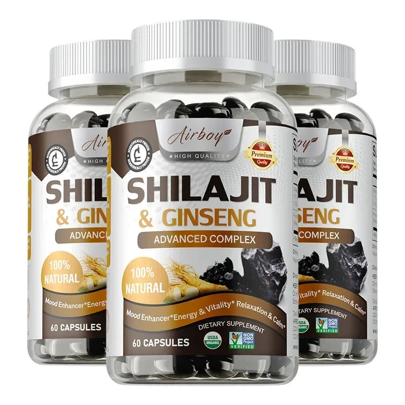 Energy & Vitality Support - Shilajit & Ginseng Supplements