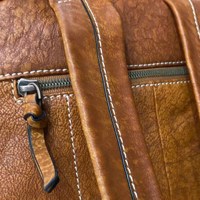 Retro Multi-Functional Vintage Backpack | Large Capacity Leather Bag