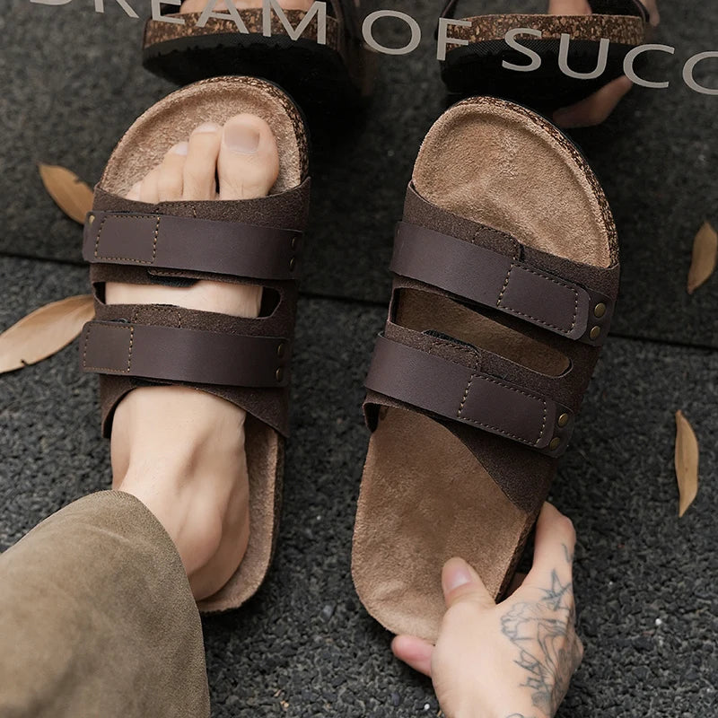 Men's Sandals, Fashionable and Versatile Casual Sandals for Couples, Suitable for Walking and Leisure, Suitable for Indoor and Outdoor Use, Beach-Friendly, Unisex, Suitable for All Seasons