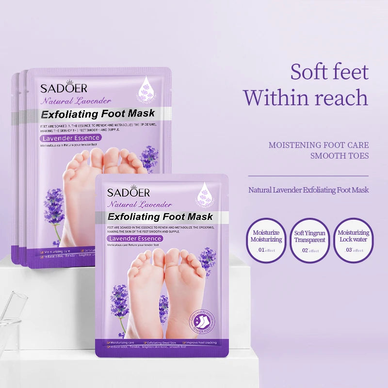 Moisturizing Lavender Foot Mask | Exfoliating Foot Care Treatment