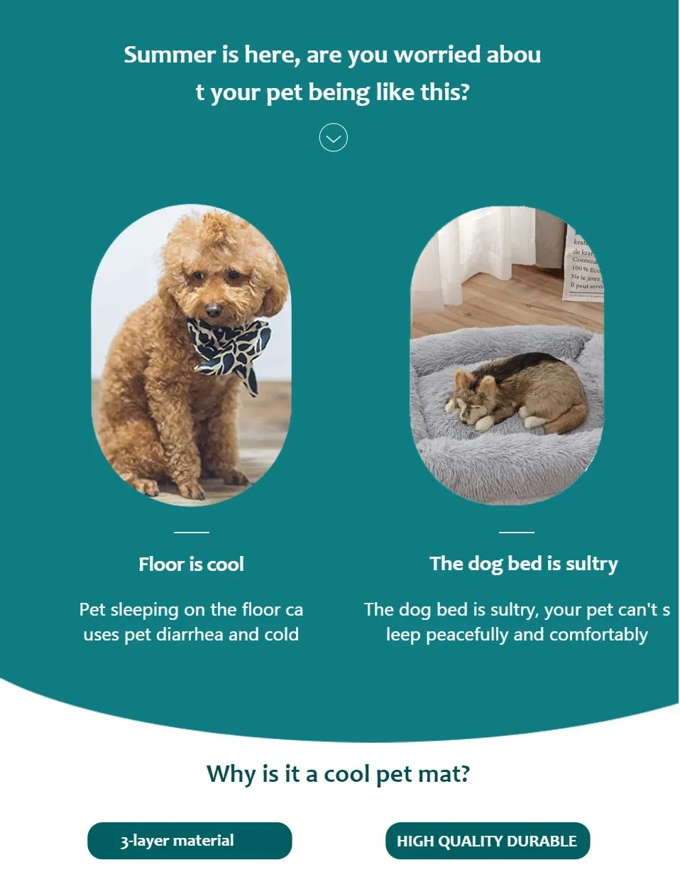 Dog Cooling Mat for All Breeds | Summer Pet Cold Bed
