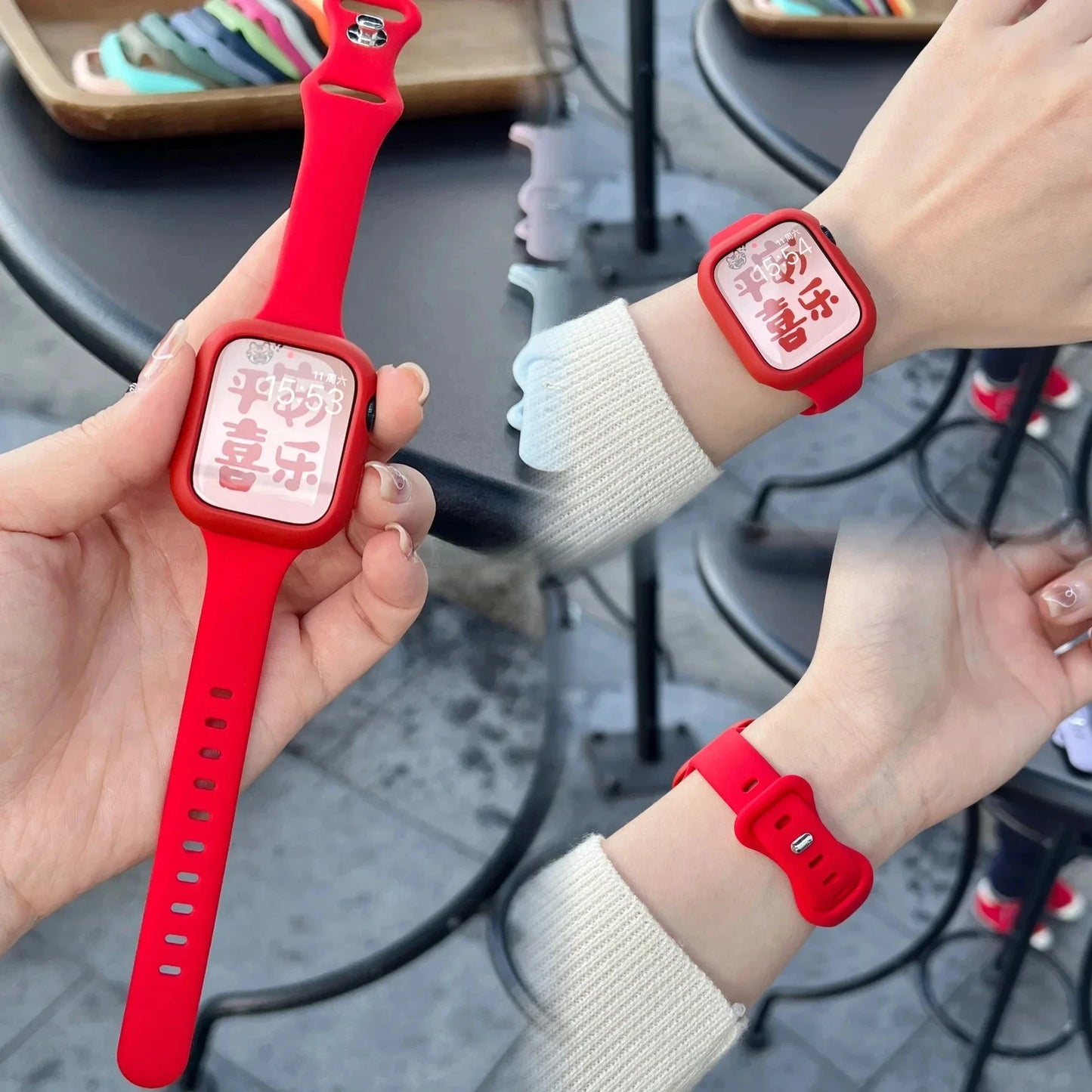 Premium Silicone Strap & Case for Sport Watches | Universal Fit