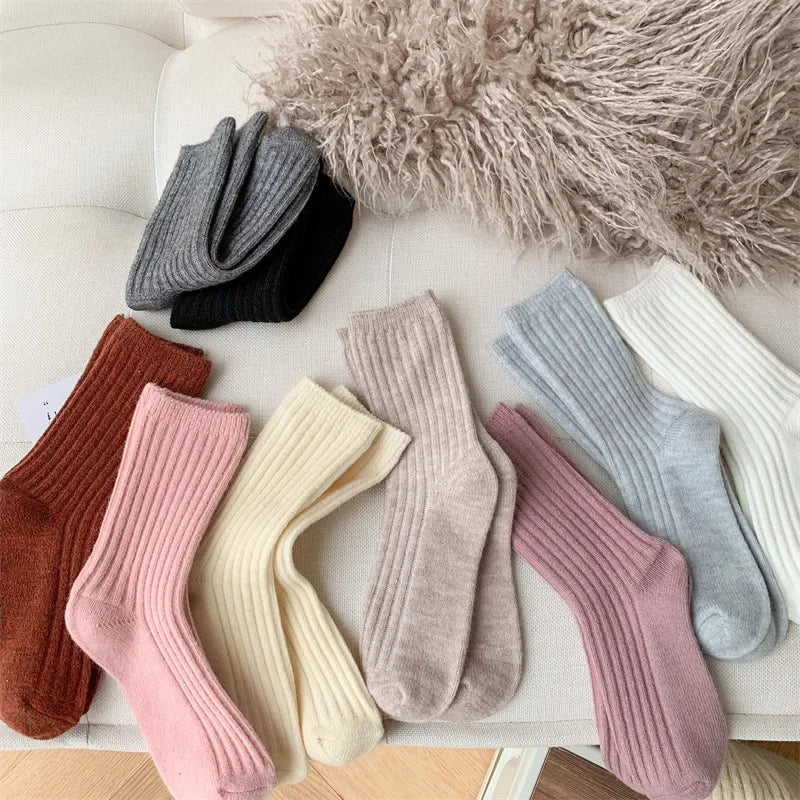 Cozy Thermal Crew Socks for Women | Luxurious Cashmere & Wool