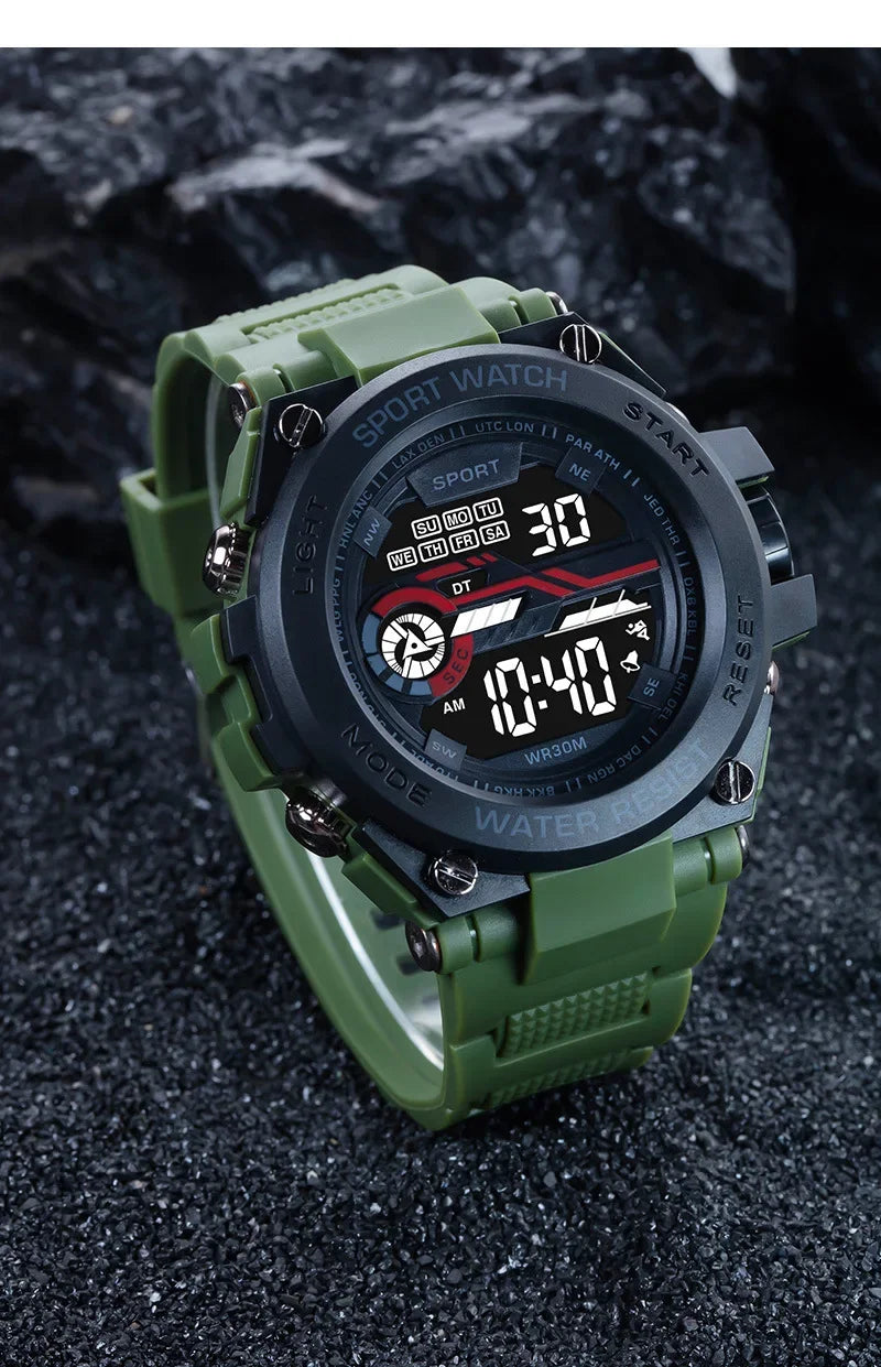 Men's Waterproof Sports Watch | Multifunctional Digital Military Design