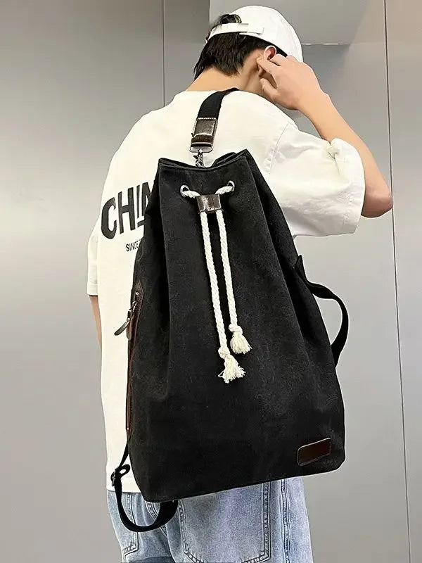 Retro Canvas Backpack Shoulder Bag | Stylish & Functional Gear