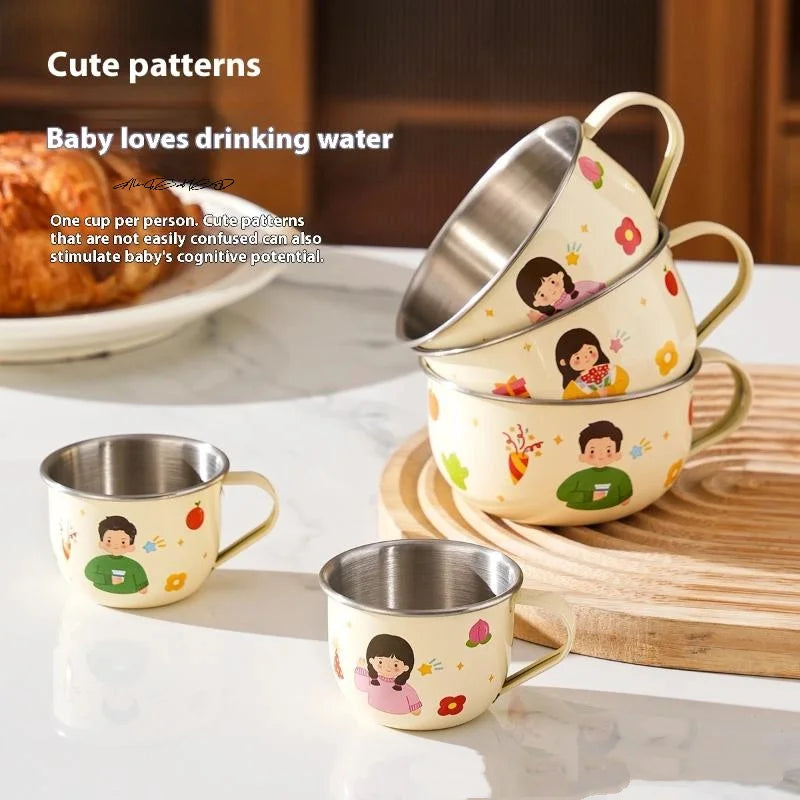 Cute Stainless Steel Water Cup for Kids | Anti-Scald Mug
