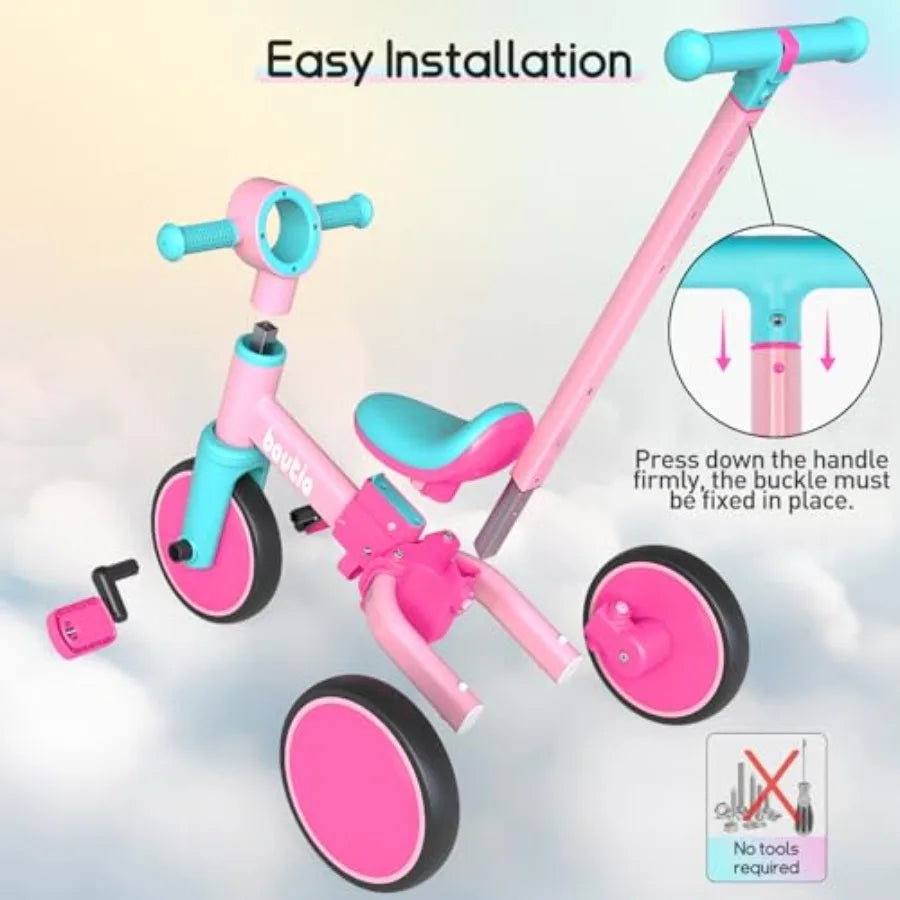 5-in-1 Tricycle with Push Handle for Toddlers | Perfect Adventure