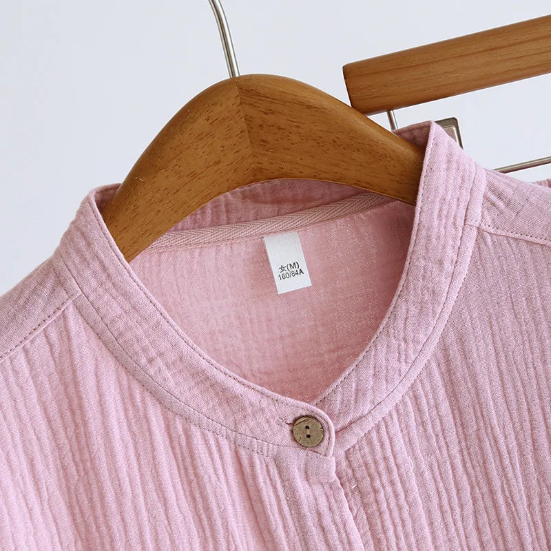 Couple's Japanese Style Cotton Sleepwear Set | Cozy Home Pajamas