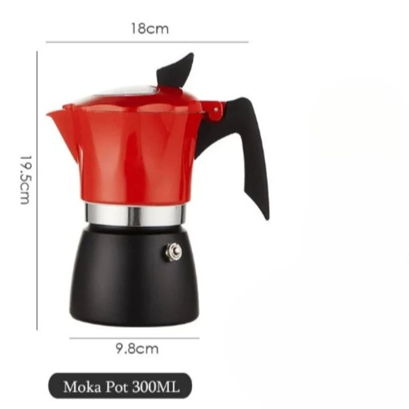 Two-Color Visual Cover Moka Pot Set | Classic Espresso Maker