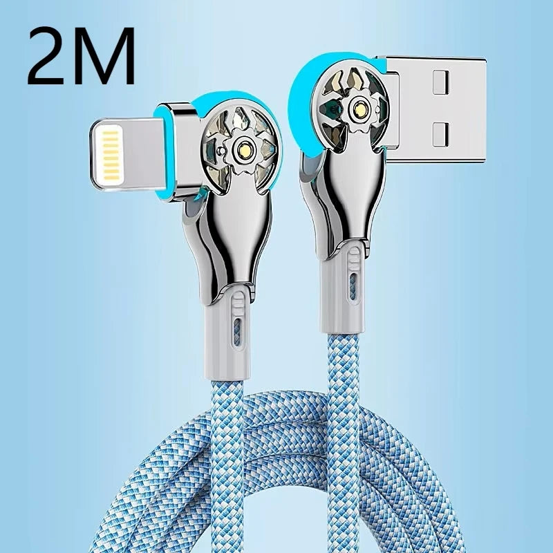 Fast Charge USB A to C Cable | 180 Degree Rotatable Durable Cord