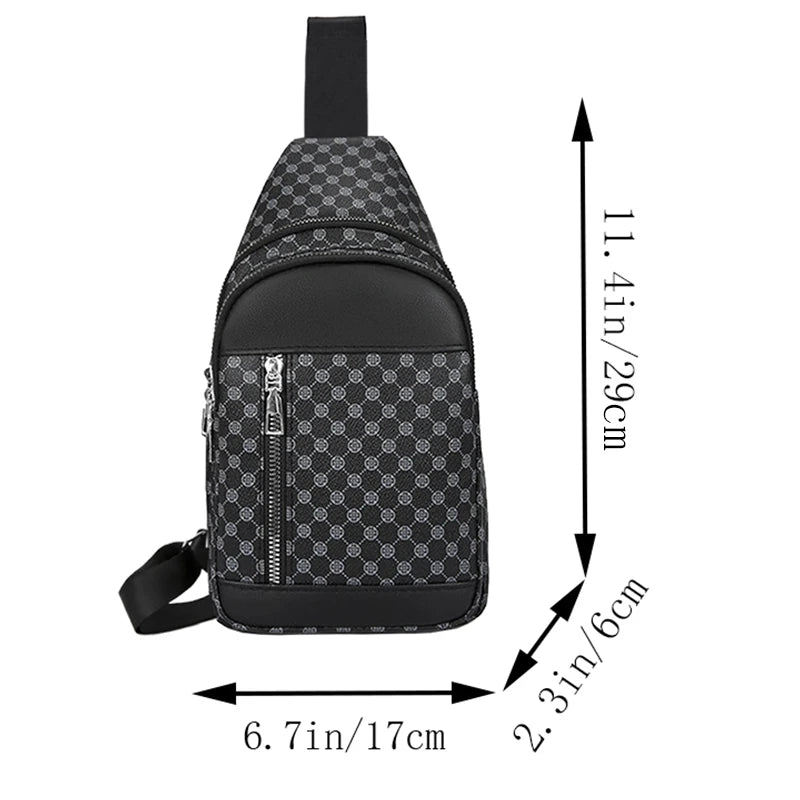 Unisex Functional Chest Bag with Patchwork Dot Design | Stylish Everyday Use