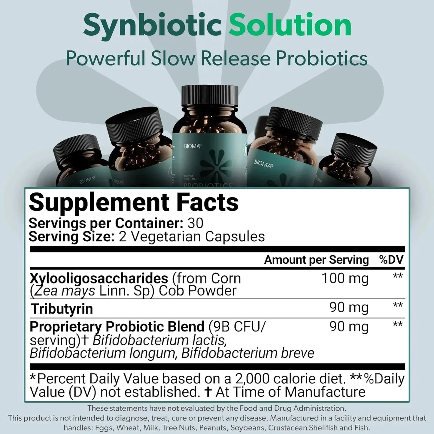 Probiotic, Prebiotic & Postbiotic Supplement for Digestive Health