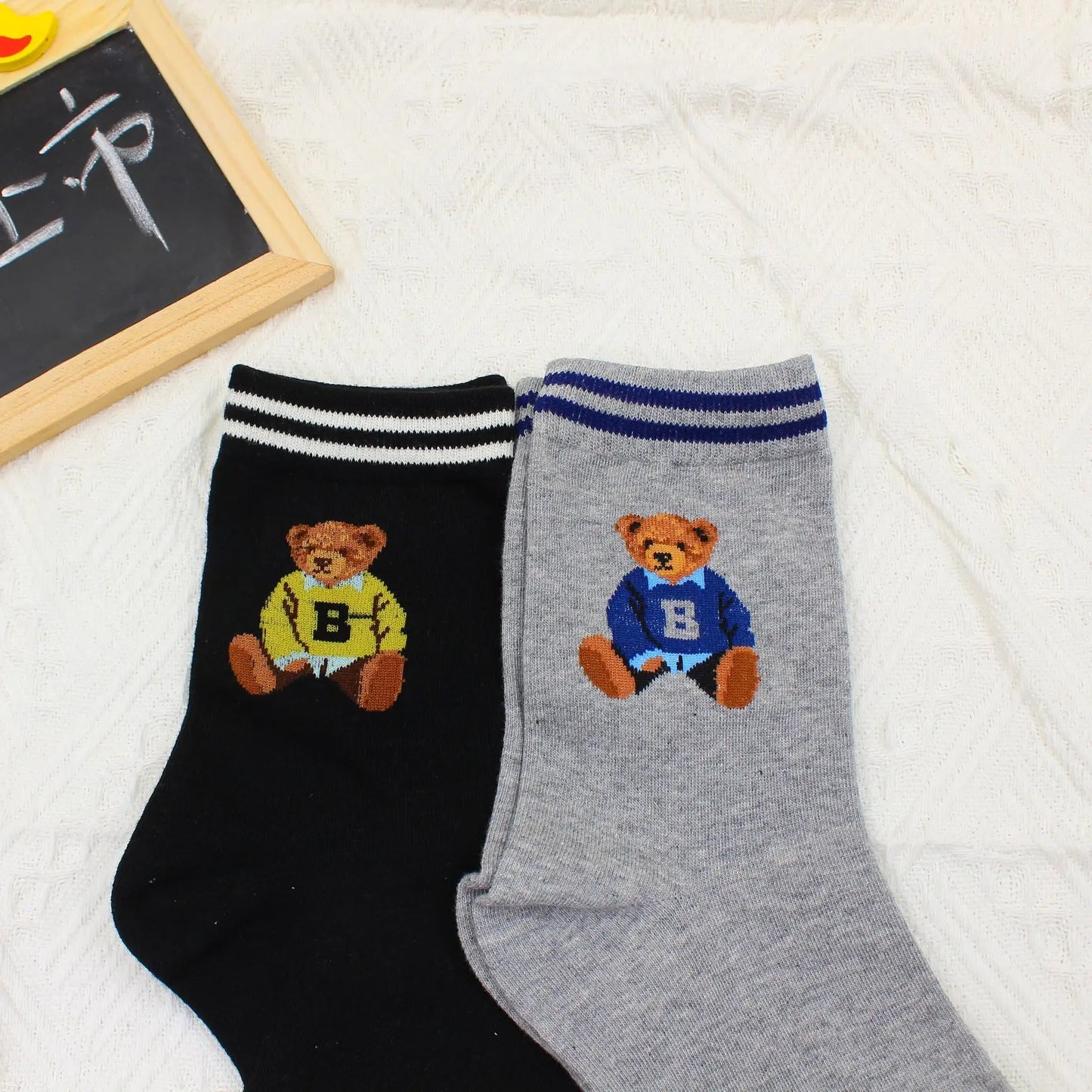 Adorable Women's Striped Cartoon Socks | Cute Kawaii Style