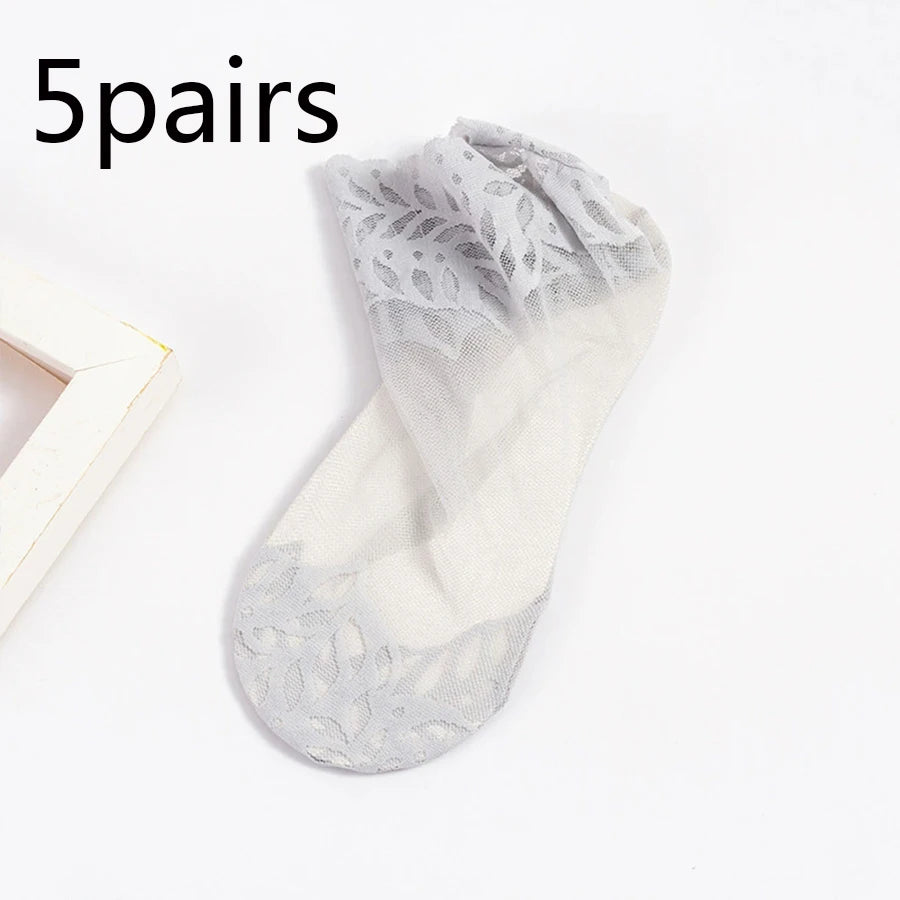 Women's Breathable Mesh Lace Socks | Stylish Summer Short Stockings
