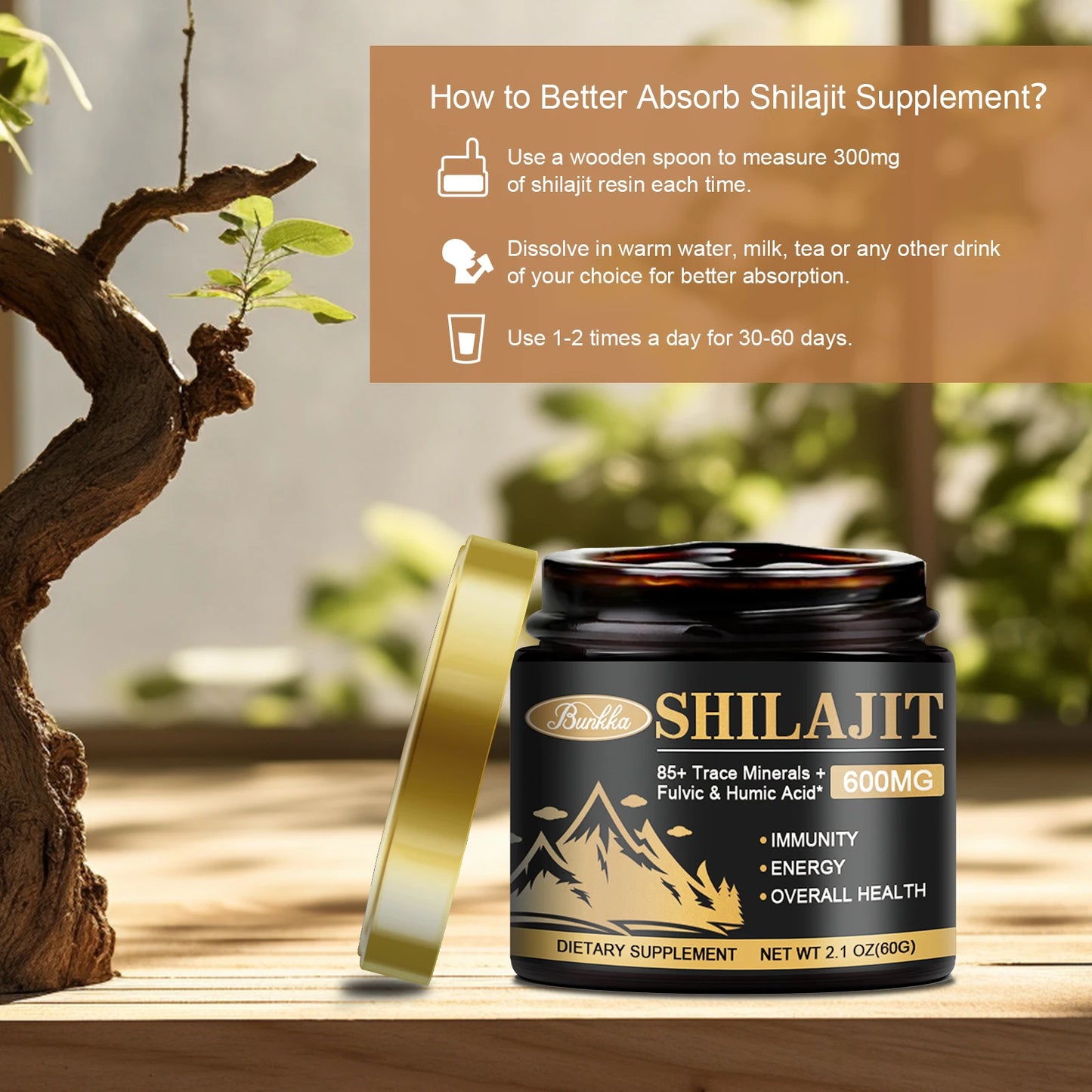 Pure Himalayan Shilajit Resin | Supports Immune & Mood Health