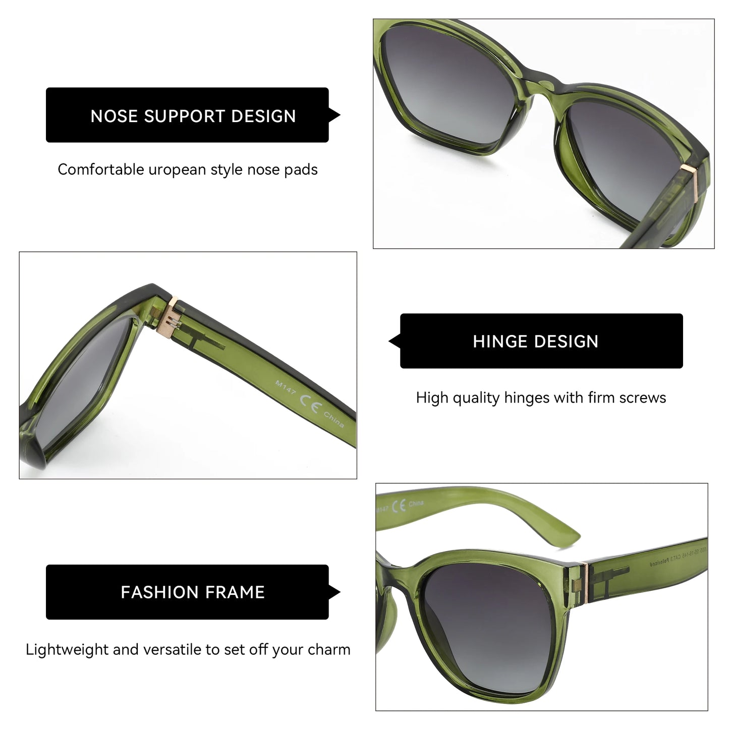Stylish Butterfly Frame Polarized Sunglasses for Women | UV400 Protection