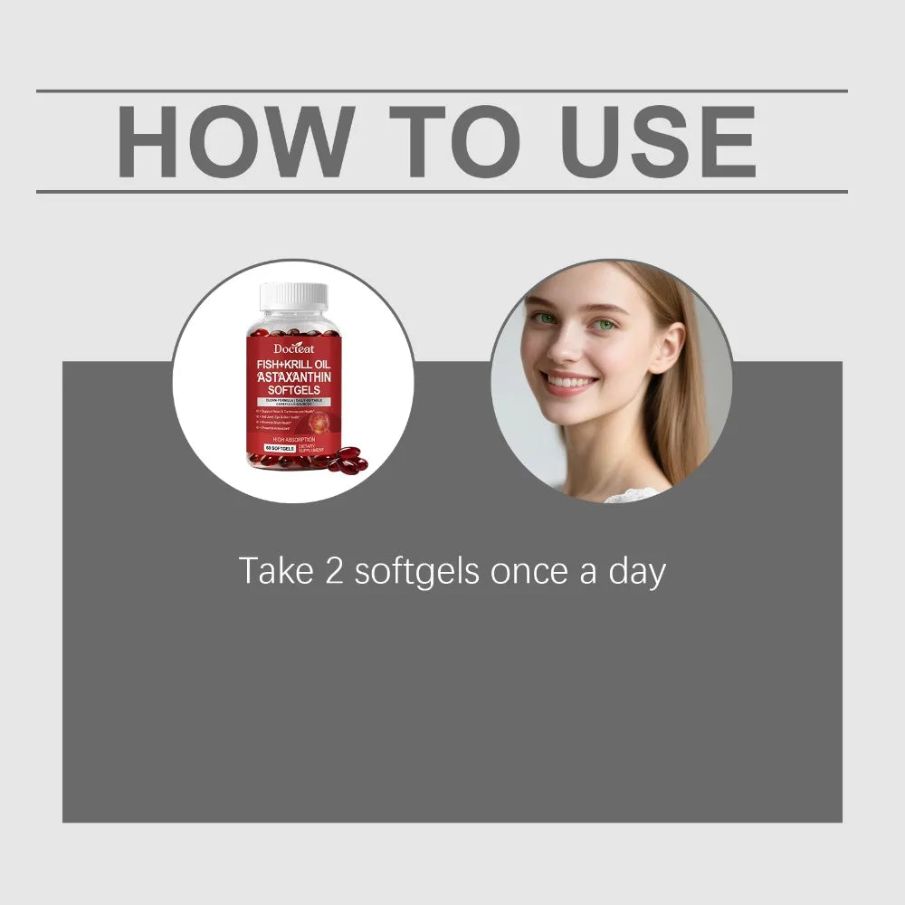 Fish & Krill Oil Softgels with Omega-3 | Antioxidant Support