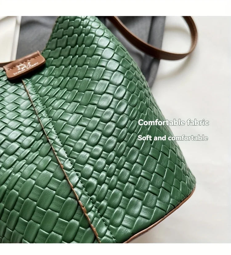 Bolso de cubo chic para mujer | Bolso de mano tejido de moda para cada ocasión