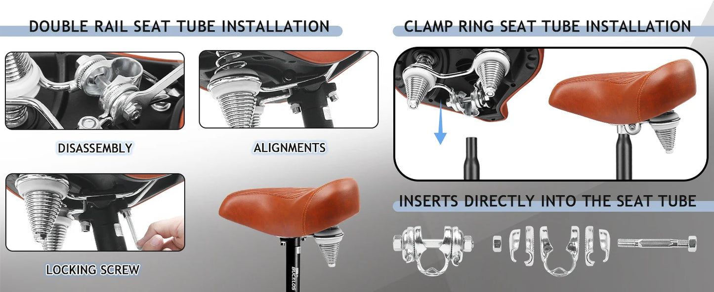 Comfortable Oversized Bicycle Saddle for Road and Mountain Bikes