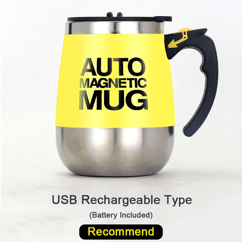 Taza eléctrica autoagitadora | Mezclador inteligente para café y leche