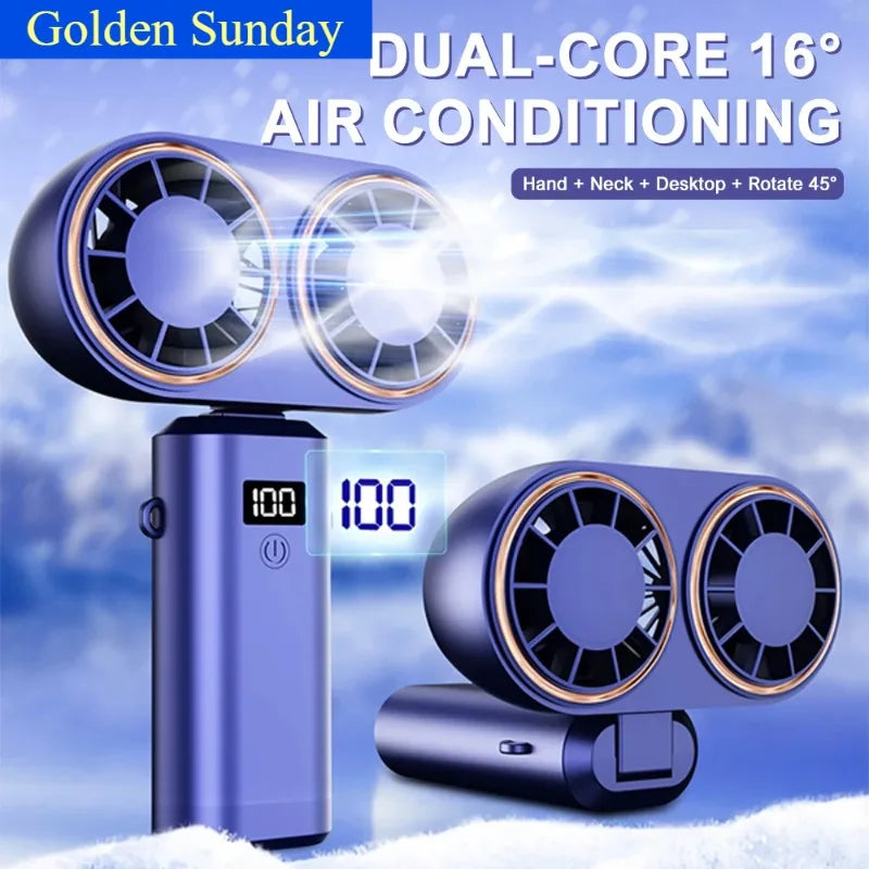 Portable Handheld Turbo Fan | 3 Speed Battery Operated Mini Fan