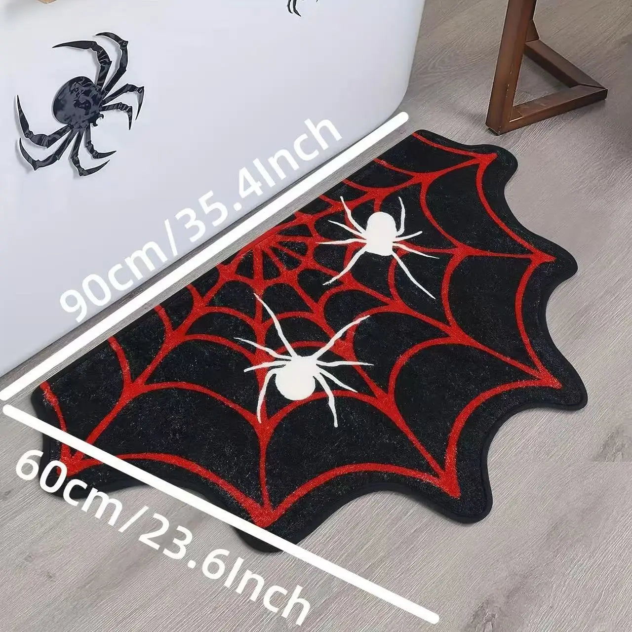 Halloween Spider Web Decorative Non-Slip Foot Mat for Home